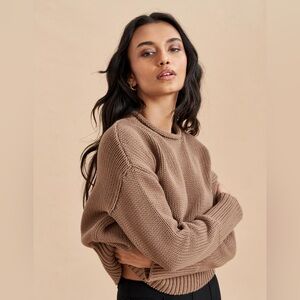 La Ligne Classic Brown Crew Neck Sweater
